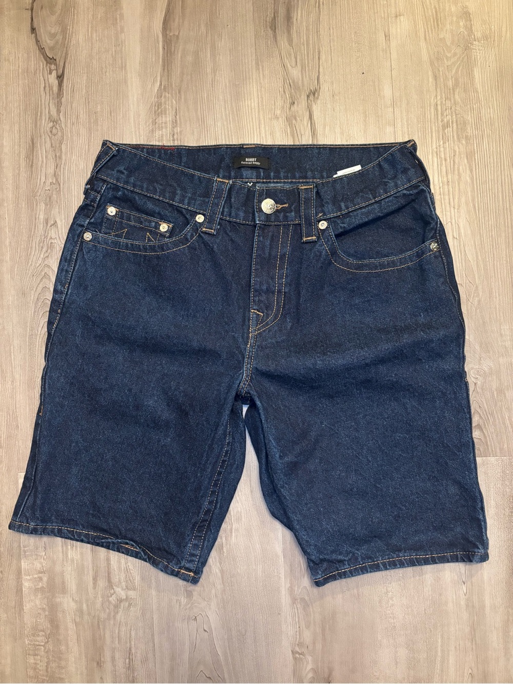 True Religion Dark Indigo Denim Shorts